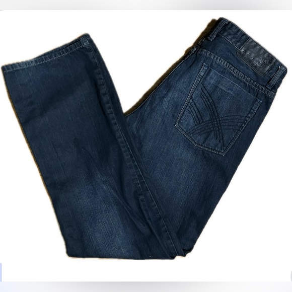 Kenneth Cole Reaction Bootcut Dark Wash Jeans Size 32 x 32 - Picture 1 of 8